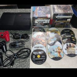 Sony PlayStation 3 Super Slim 250GB CECH-4001B W/30+ Games