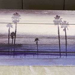 Stormy Calm (White wood as canvas) by Parvez Taj