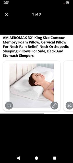 King size contour memory foam pillow cervical pillow