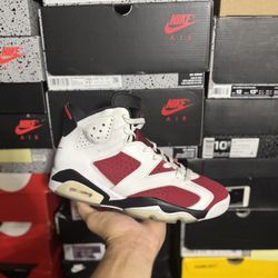 Jordan Carmine 6s size 8 USED But Clean