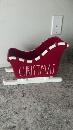 Rae Dunn Christmas Ceramic Sleigh