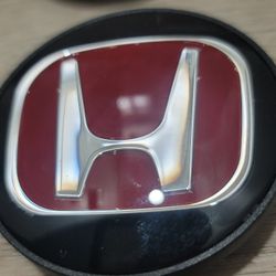 ☆Brand NEW in Box☆ JDM Type R Center Caps ☆ Black w/ Red "H" Logo ☆ (Rims Wheels Honda Acura)