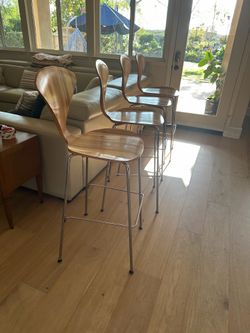 Set of 4 Handcrafted Bentwood Bar Stools – Custom SoCal Made