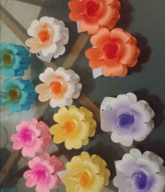 6 Sets of Pretty Flower Hair Claw/Clips