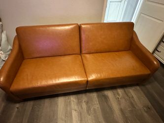 Leather futon