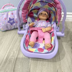 American Girl Baby Doll with Car Seat & Accessories