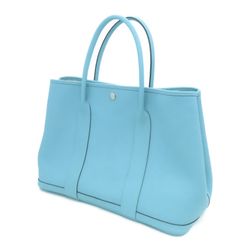 Hermes Phw Garden Party Hand Bag Tote Bag Negonda Leather Bloue Atoll