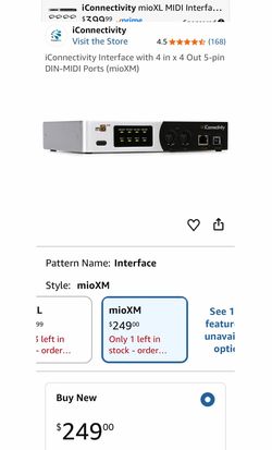 iConnectivity - mioXM USB MIDI Interface – 4 In/4 Out MIDI to USB Interface for Mac & PC, Multi-Device Network MIDI Hub