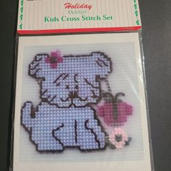 Kids Cross Stitch Set ( Puppy Dog)- Holiday Pick-Ups