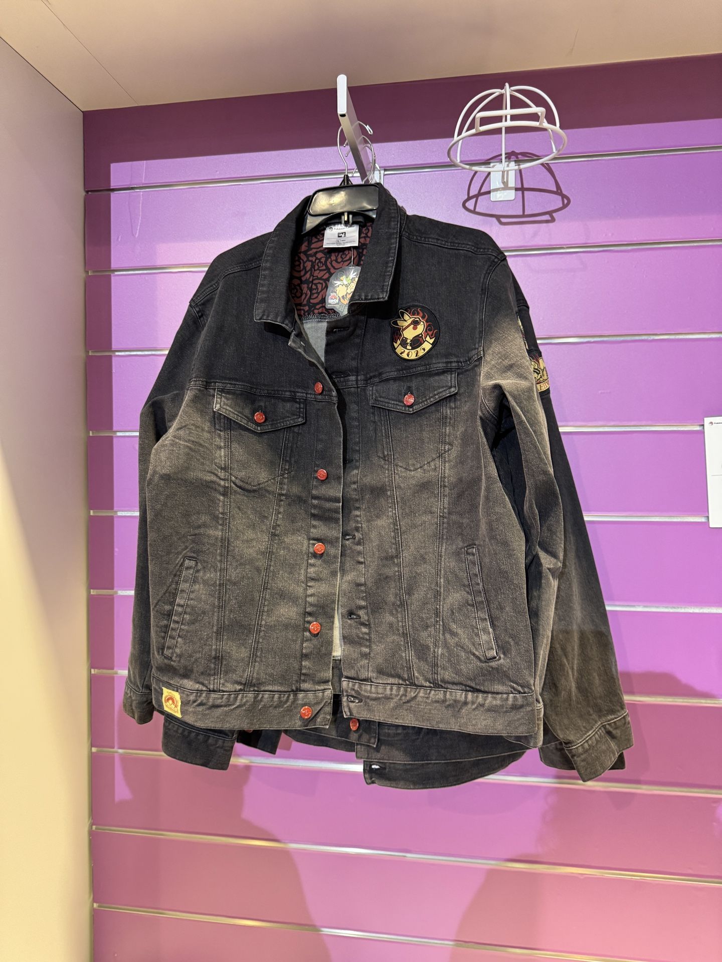 Pokemon World Championships Denim Jacket Arcanine Pikachu Size 2XL