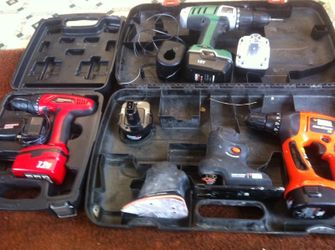 Drills may need chargers or batteries not sure everything $35