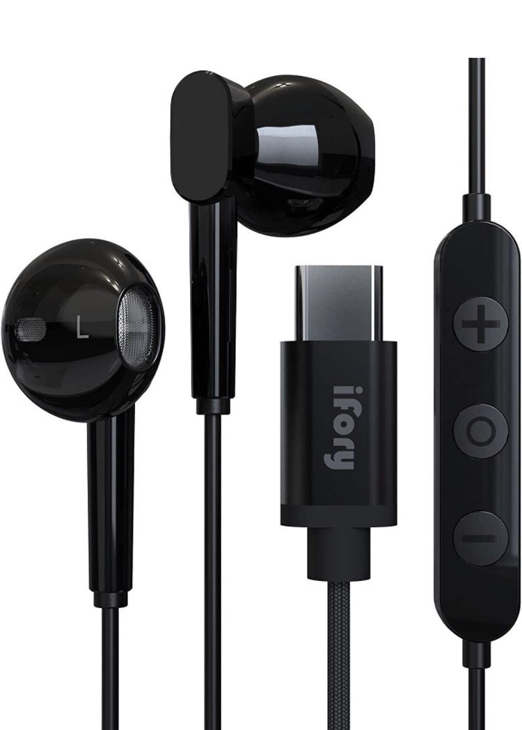Type C in-Ear Earbud USB C Headphones Compatible with Google Pixel 3/2/XL, Sony XZ2, iPad Pro