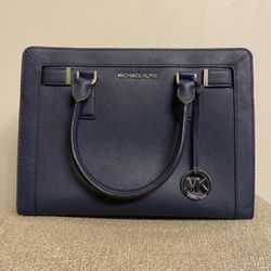 Michael Kors Navy Dillon Satchel