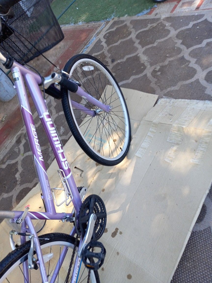 Bike Road SCHWINN MERGE H hybrid 27inch 21Speed New Tires New Tubes Work Perfect Evrything Is Good With Packet for Sale in Phoenix AZ OfferUp