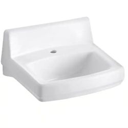 KOHLER Greenwich 20.8" x 18.25" Wall Mounted Bathroom Sink in White Vitreous China
