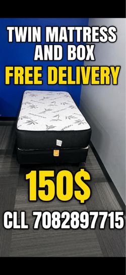 Huge sale for Mattress And Box brand  new Twin size #mattress and box 150.$ full 190$ Queen 200$ king 290$. free delivery free set up 708….289…7715… c