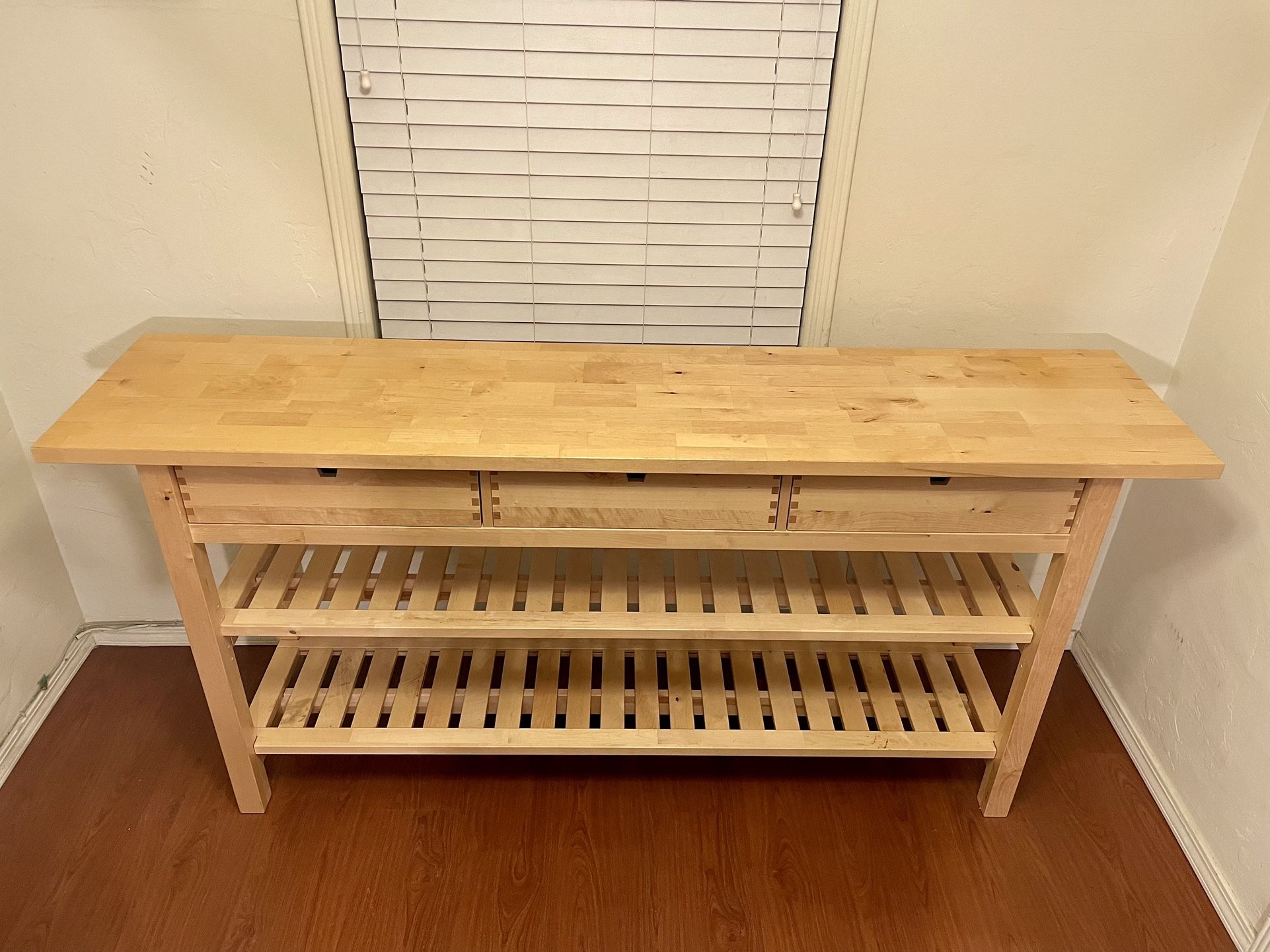 【IKEA】棚　廃盤商品NORDEN IKEA Norden Occasional Table With 3 Drawers Birch Wood (Kitchen