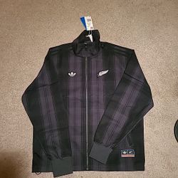 Adidas Originals Firebird Fw25 All Black's Plaid Track Top Jacket Mens Sz Xs  Style Code Kg4633