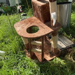 A Big Cat Tree With Different Levels ( The Bottom Needs Cleaning$