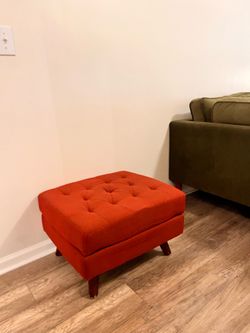 Tangerine ottoman