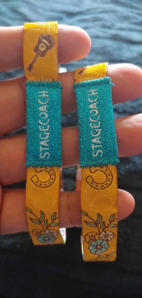 STAGECOACH 2024 2 WRISTBAND AVAILABLE $600 EACH GOOD FOR ALL 3 DAY'S APRIL 26-28 2024 LOCAL MEET & READY TO REGISTER THE WRISTBANDS IN PERSON