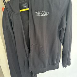 vans zip up hoodie large 