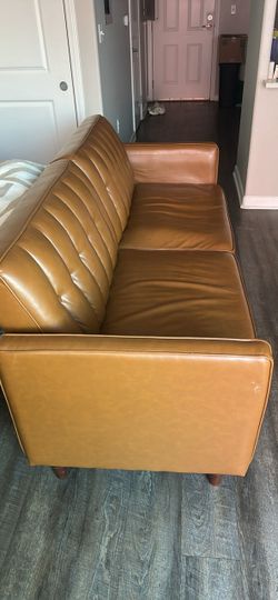 Seylow 81.5” Faux Leather Convertible Sofa