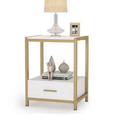 All New 19.7”Wx15.7”Dx25.6”H Nightstand End Side Table 