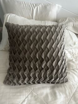 PENDING Z galleries grey pillow and 2 black velvet pillow