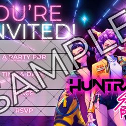 K Pop Demon Hunter Blank Birthday Invitations 