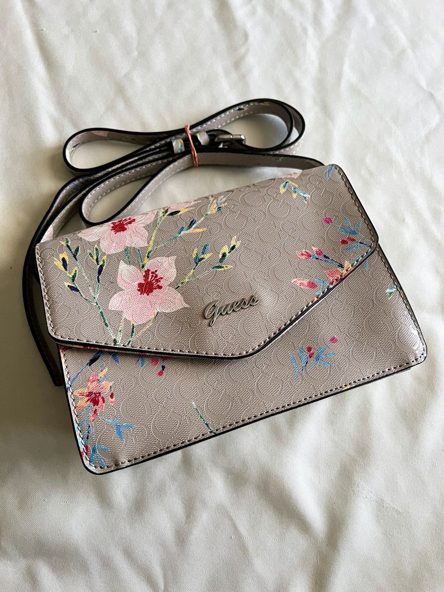Guess Taupe Mini Kalei Crossbody Purse Bag