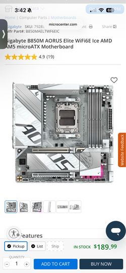 Gigabyte B850M  Aorus Elite WiFi6 ICE AM5