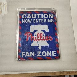 Philadelphia Phillies Baseball Fan Zone Metal Sign 