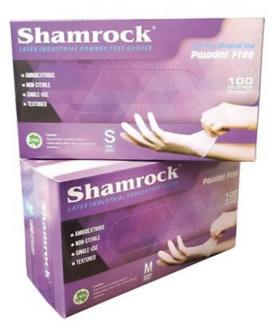 Shamrock Latex Gloves Powder Free CASE Of 1000 pcs Size Small 6mil Cream for Sale in City Of