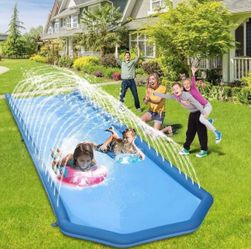 Water Slide, Slip and Slide Waterslide 20ft with 2 Bodyboards Built-in Sprinkler System, Slip and Slide for Adults