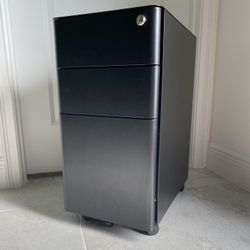 Black Metal Filing Cabinet 