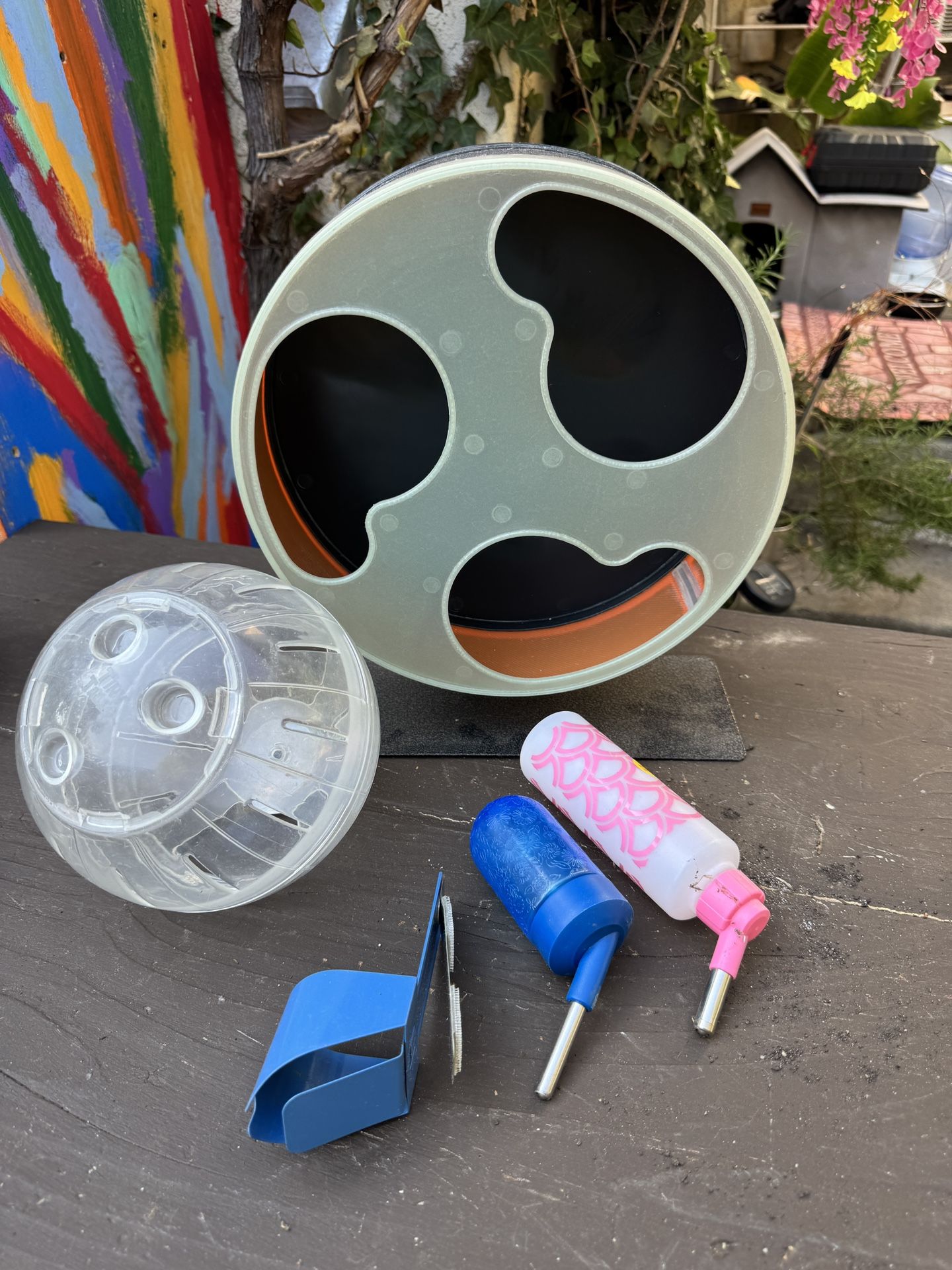 Hamster Wheel And 2x Drink Bottles