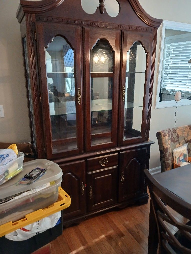 Cherry Wood China Cabinet