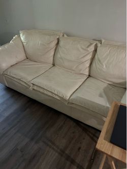 Leather brown couch