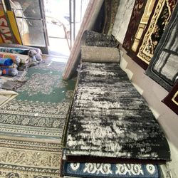 2x7 Area Rugs Carpet Rugs Runner Hallway Abstract Design Thick Colors Black Gray