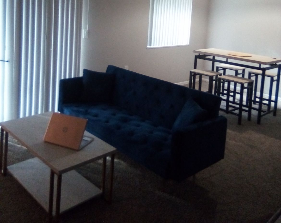 Modern Navy blue Couch /Futon