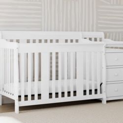 Brand New Still In Box Baby Crib And Changing Table/dresser 