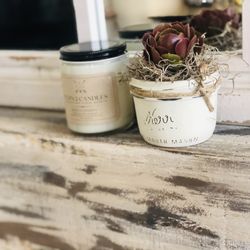 Succulent & Candle Gift