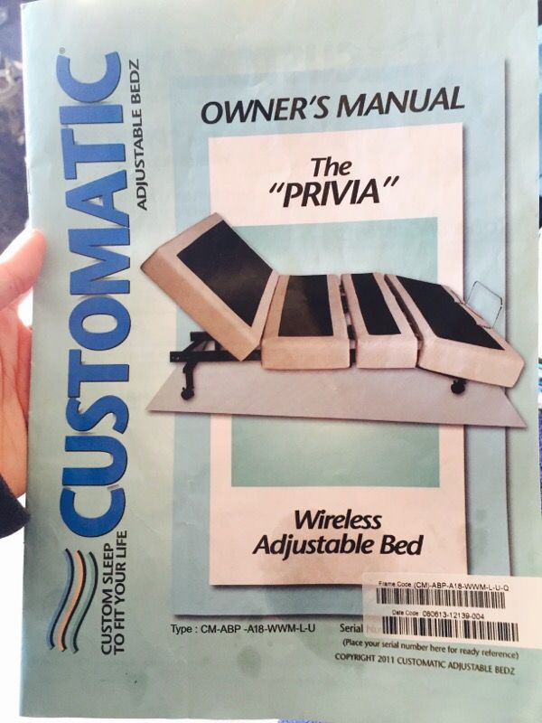 CUSTOMATIC, THE PRIVIA queen size adjustable massaging bed.