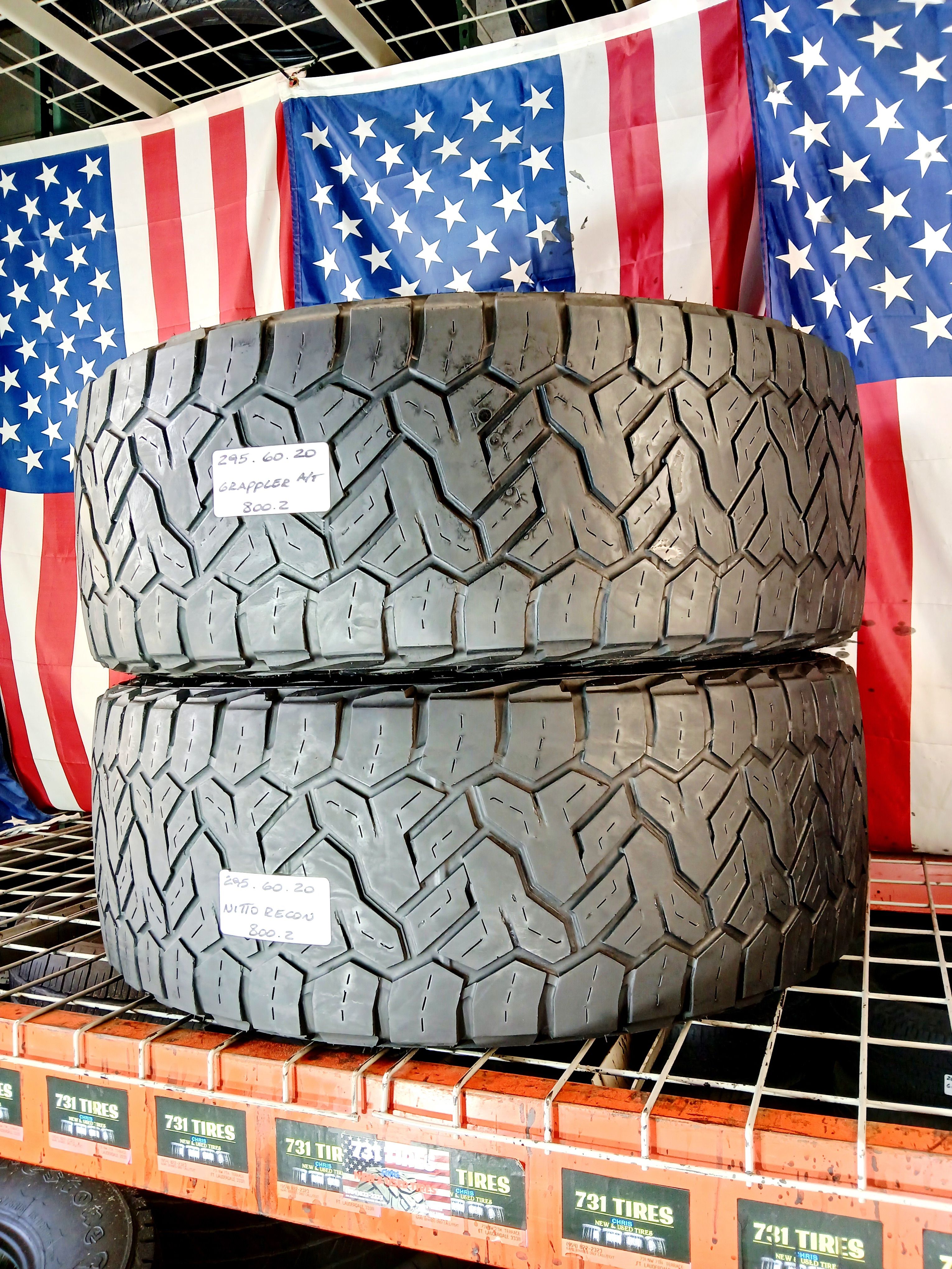 LT295/60R20 NITTO RECON GRAPPLER R/T ALL TERRAIN 295/60R20 OEM FACTORY REPLACEMENT TAKE-OFF USED TIRES TRUCK SUV SPORT CAR SEDAN JEEP TYRES 295 60 20
