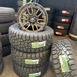 18” BRAND NEW RIMS AND BRAND NEW MUD TERRAIN 33X12.50R18 TBB TIRES
