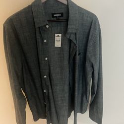 Express. New Button Up Shirt Size L