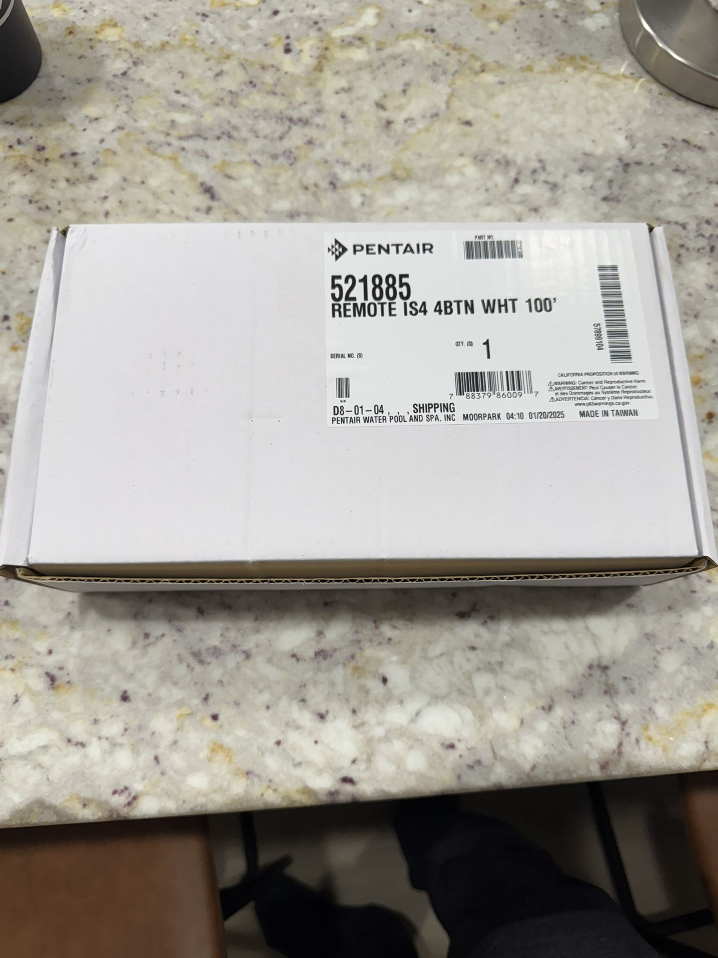 Brand New Pentair 521885 iS4 Spa Side Remote w/ 100' Cable