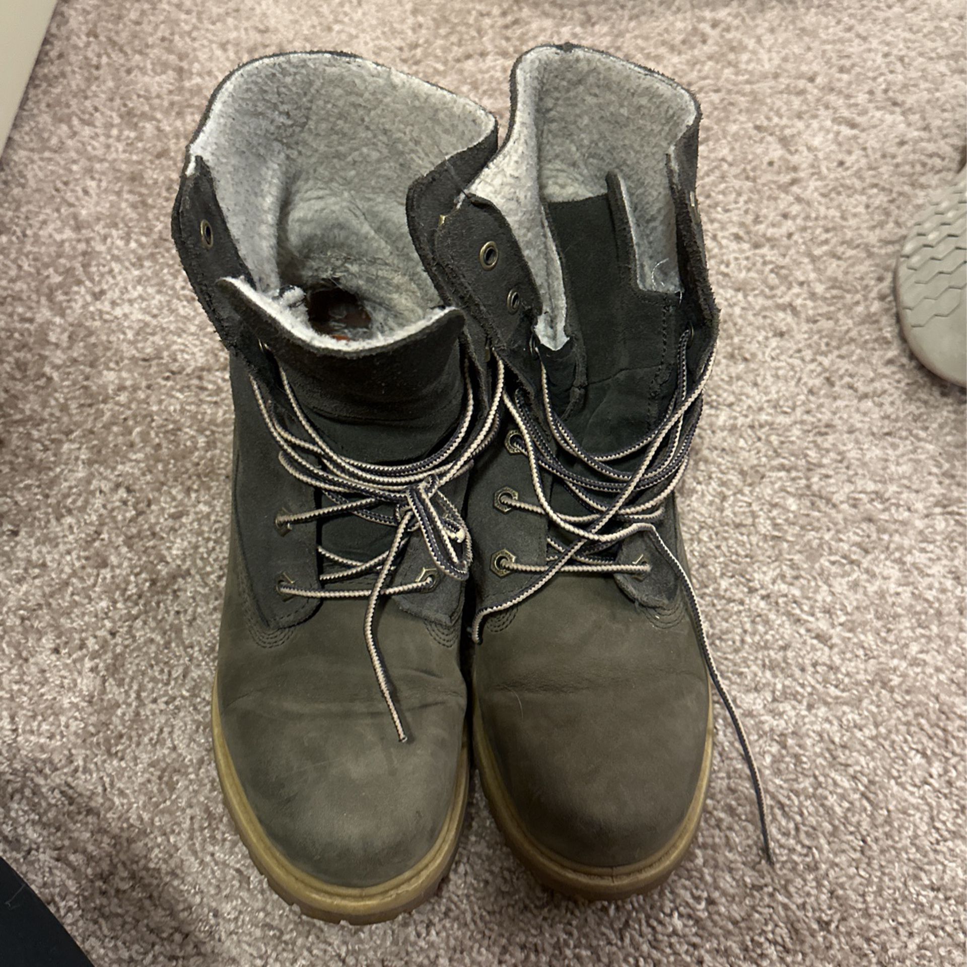 Gray Timberland Boots