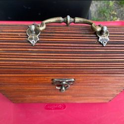 Art Deco  Cedar Wood Filing Box